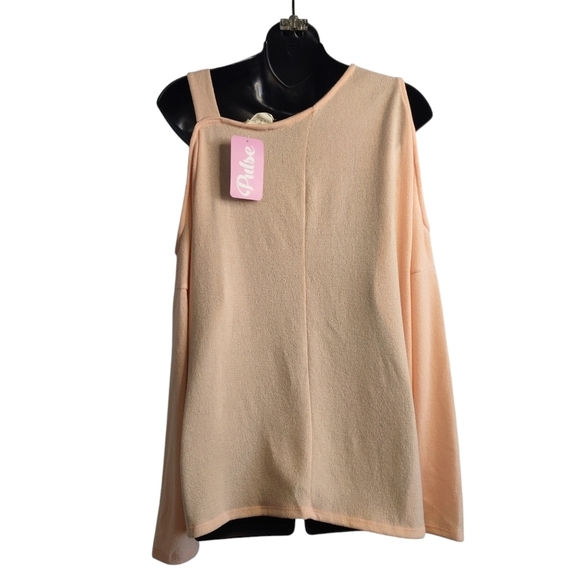 143 Story by Line Up Women's Peach Cold Shoulder Sweater Size Large NWT - Picture 2 of 9
